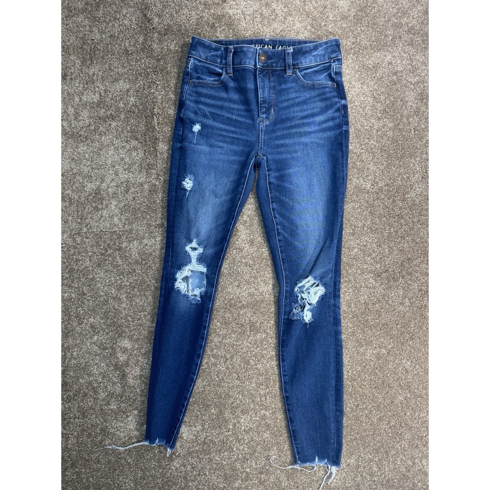American Eagle Dream Jean Size 0 Skinny Leg High Rise Jeggingβ Distressed